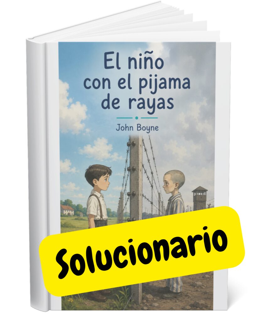 Portada Solucionario Libro El niño con el pijama de rayas de John Boyne.