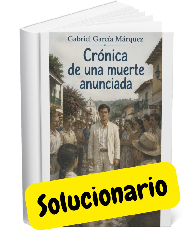 Portada solucionario Crónica de una muerte anunciada.